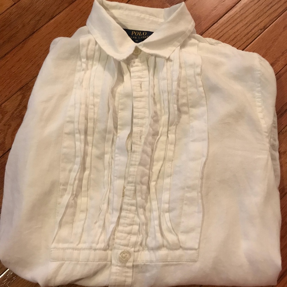 POLO RALPH LAUREN tuxedo style pleat front button